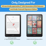 CoBak 2 Pack Matte Tempered Glass Screen Protector for 7" Kindle Paperwhite 12th Gen 2024 & Kindle Colorsoft Signature Edition, Kobo Aura 2 - Fingerprint Resistant, Anti-Bubble - 9H Hardness Film - Image 3