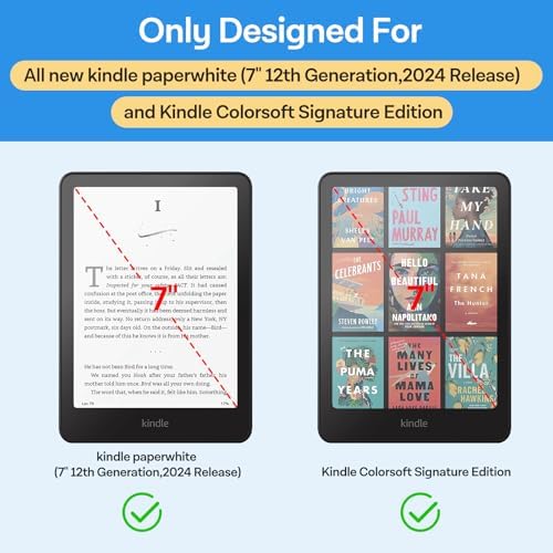 CoBak 2 Pack Matte Tempered Glass Screen Protector for 7" Kindle Paperwhite 12th Gen 2024 & Kindle Colorsoft Signature Edition, Kobo Aura 2 - Fingerprint Resistant, Anti-Bubble - 9H Hardness Film - Image 3