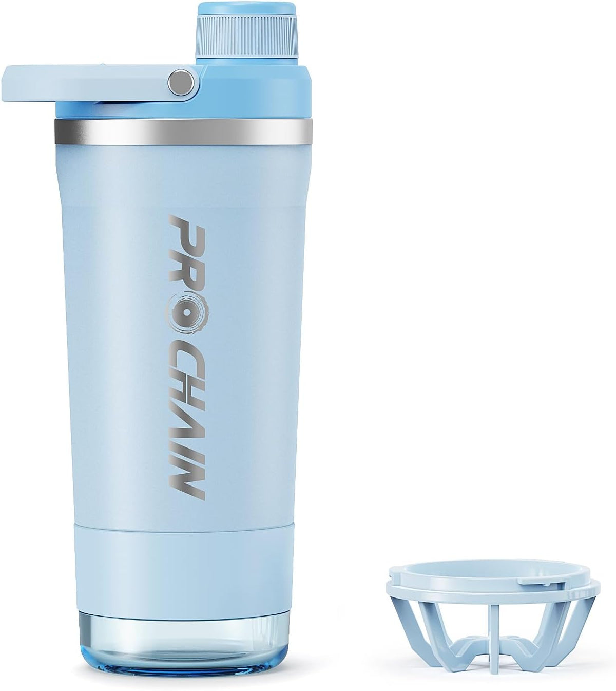 Prochain premium stainless steel shaker bottle lifestyle workout view