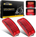 Partsam rectangular trailer clearance light showing three wire color-coded connection setup