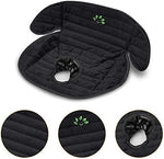 Close up of non-slip PVC leather backing on seat protector
