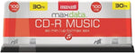 Maxell 625335 CDR 80 Music Gold CD Recordable Discs front view spindle