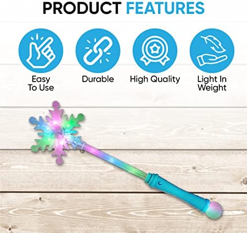 Close up of Sensory4u snowflake LED wand head
