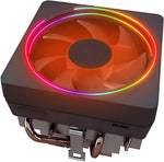 WSHAITE CPU Wraith Cooler Prism front view showing transparent ninety five millimeter fan and copper core base