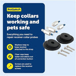 Top down view of PetSafe fence receiver maintenance components
