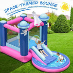 Side view of Honey Joy inflatable ball pit and slide