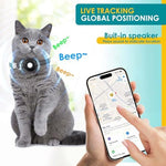 Side angle of the waterproof pet tracker illustrating its ultra thin profile and durable outer casing.