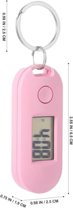 Hemobllo digital keychain watch attached to a backpack