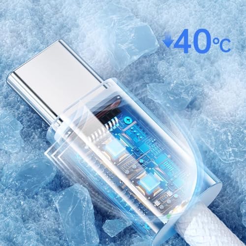 Close up view of the durable nylon braided material and sturdy aluminum alloy adapter tips.