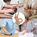 Washable and reusable silicone fingertip bandages being cleaned with warm water