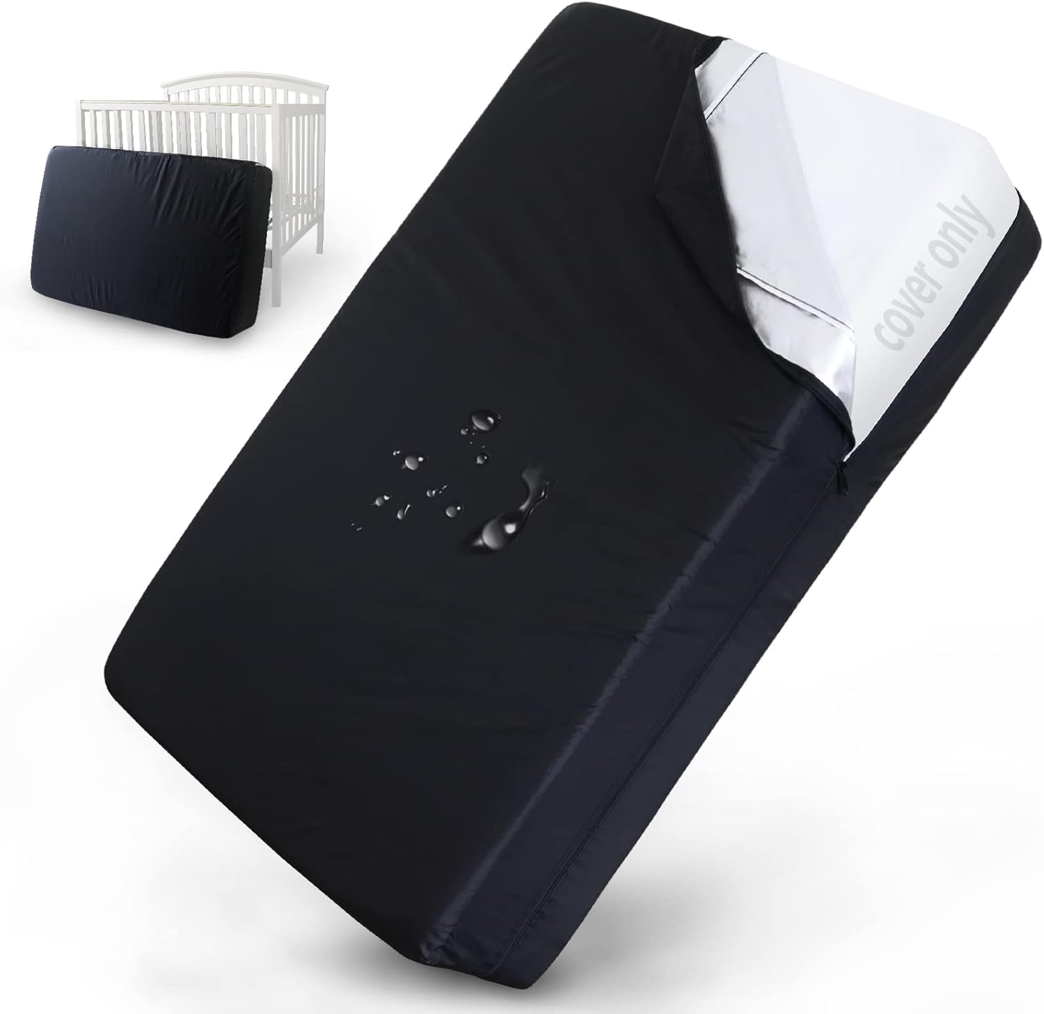Springspirit crib mattress bag for moving front view packaged