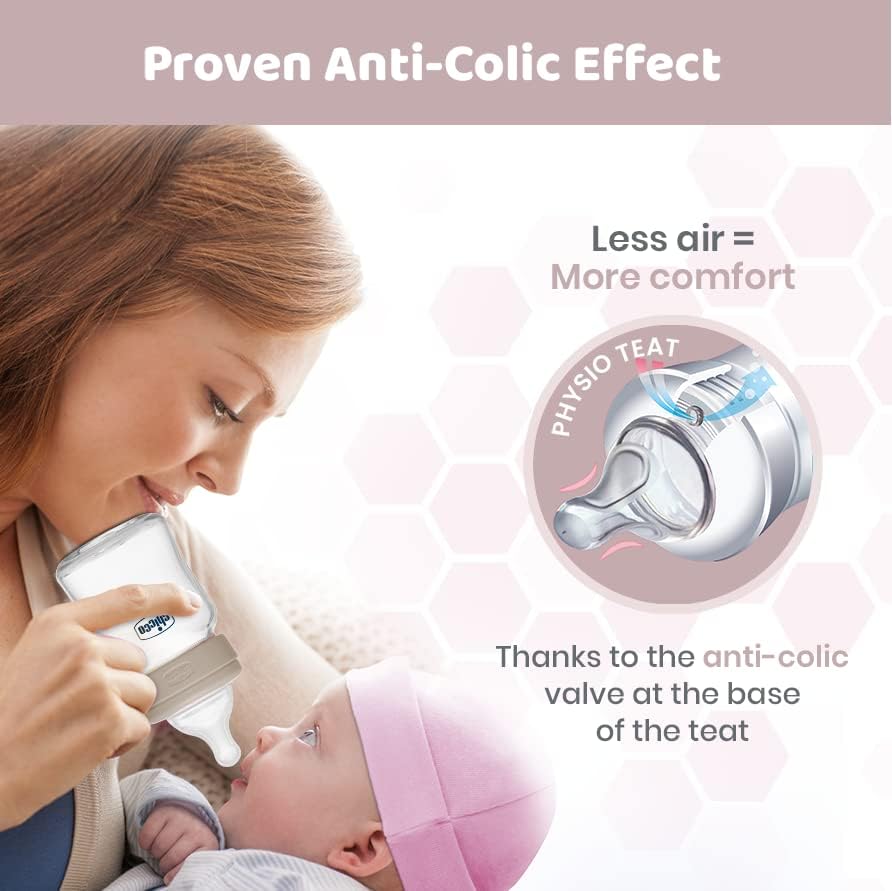 Chicco Well-Being Glass Feeding Bottle (120ml, Slow Flow) Neutral - Image 7