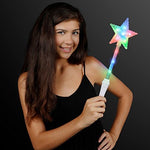 Crystal ball handle on white super star led wand
