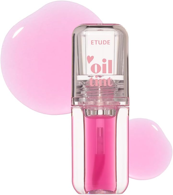 ETUDE Dear Darling Oil Tint #1 Real Cherry (0.14 fl.oz) | High Moisturizing and Strong Hydrating Lip Oil/Lip Gloss | Smooth and Moist Lips | Non-Sticky Lip Oil Tint For Dry Lips | K-beauty - Image 13