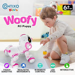Contixo R3 smart robotic pet showing LED eyes