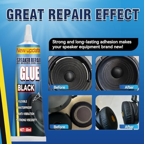 Strong flexible speaker glue for home audio maintenance