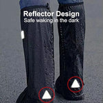Hekedes shoe covers showing reflective safety strip detail