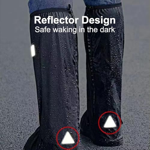 Hekedes shoe covers showing reflective safety strip detail