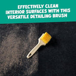 Chemical Guys stiff synthetic bristles close up showing heavy duty upholstery cleaning power