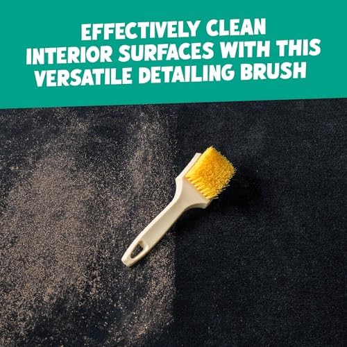Chemical Guys stiff synthetic bristles close up showing heavy duty upholstery cleaning power