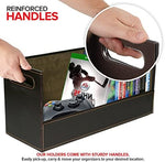 Stock Your Home faux leather media case showcasing reinforced carrying handles