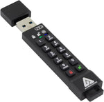 Apricorn Aegis Secure Key 3 NX side profile in black aluminum casing