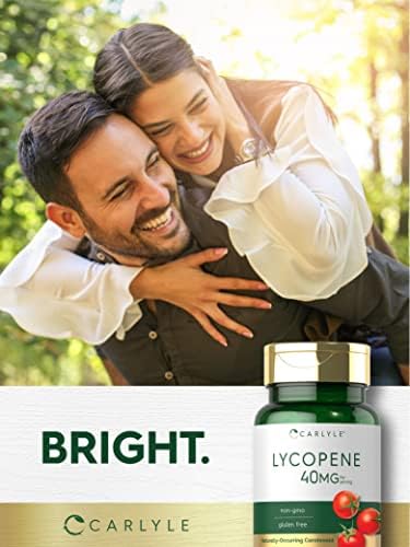 Carlyle lycopene forty milligrams heart health support supplement bottle back view