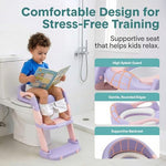SereneLife anti slip feet and safety handles on toddler toilet ladder