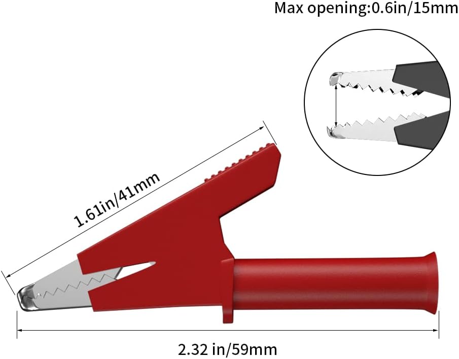 CZJZDZ electrical test lead with red and black insulators