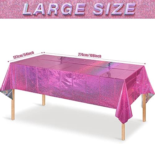 FunnyPars holographic laser table cover shiny surface texture
