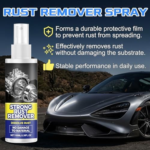Two bottles of Generic Rust Remover Spray for Metal.