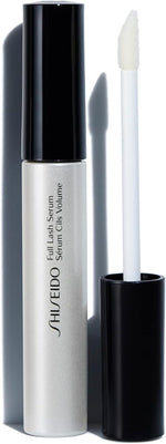 Shiseido Full Lash Serum applicator wand showing the soft flocked tip for precise lash line application