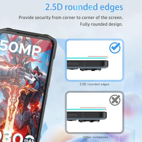 Top view of Noukaju screen protection kit for Doogee mobile devices