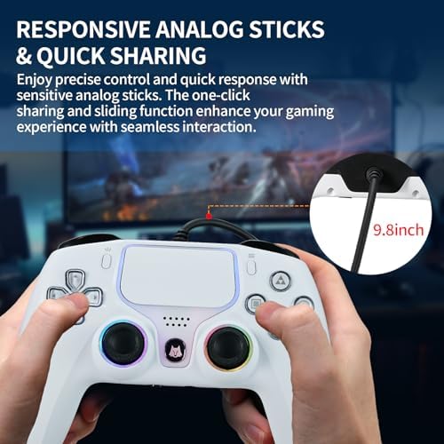 NBCP premium wired controller showcasing the full ten-foot connection cable and retail appearance