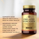 Solgar Chelated Manganese bottle lid and seal for authenticity verification