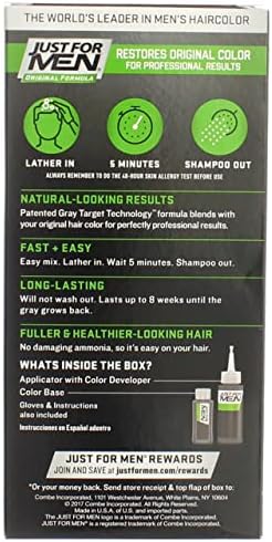 Just For Men Real Black H55 application kit components