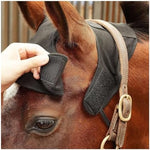 Back on Track equine neck cover side view showing hook and loop fasteners