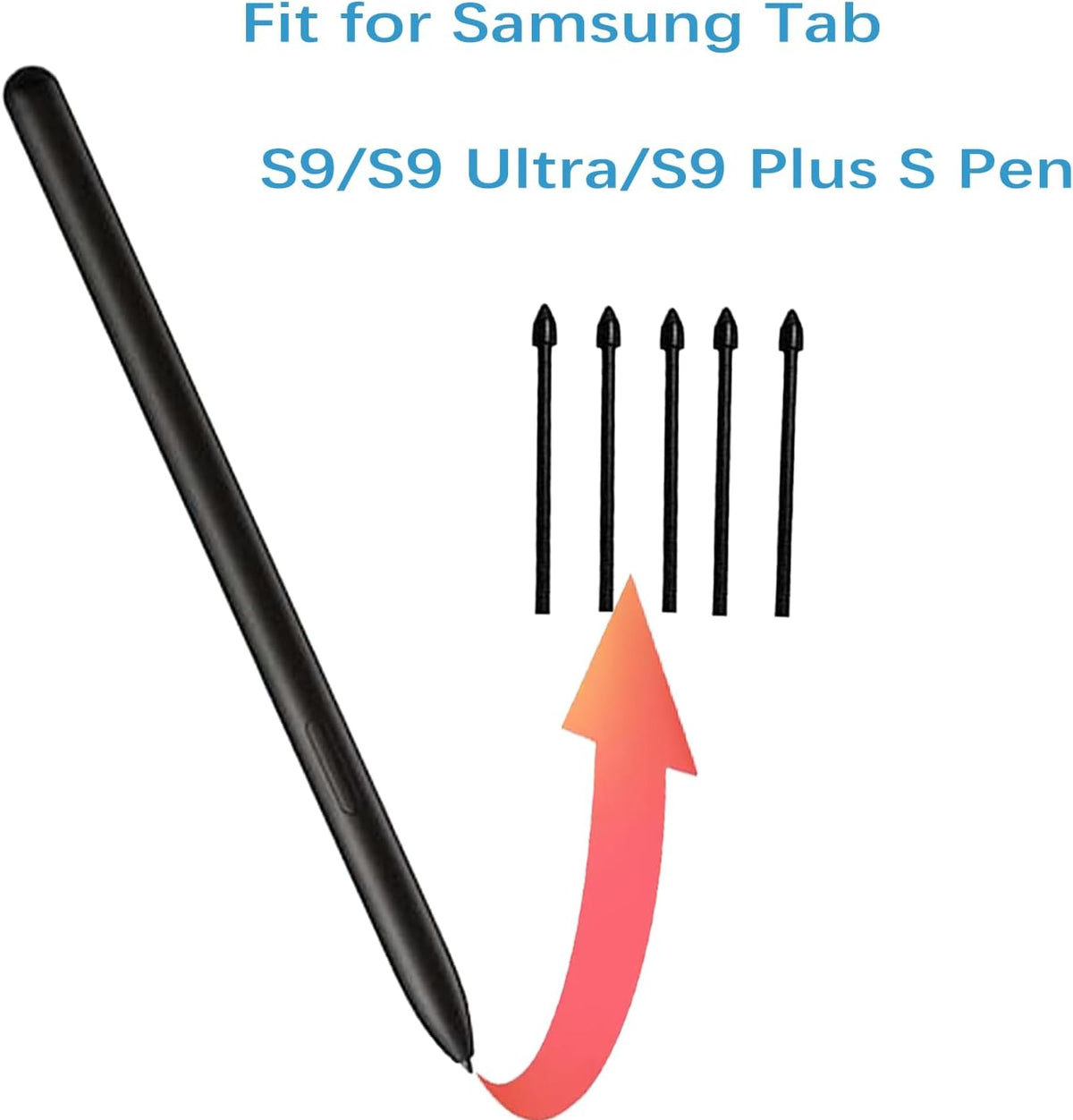 Galaxy tab s9 plus stylus pen tips package layout