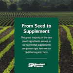 Standard Process Organically Bound Minerals organic whole food ingredients and seal certification details