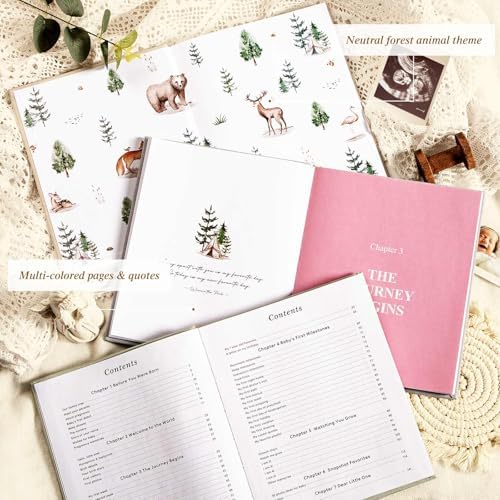 Close up of the customizable DIY front photo window on the pink Lanpn baby milestone album.