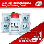Streak free glass window results after using Full Crystal imported cleaning kit