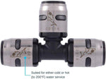 SharkBite plumbing tee push to connect side angle
