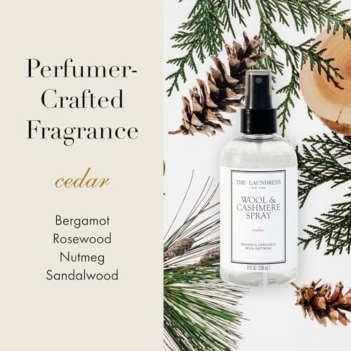 The Laundress cedar scent fabric refresher for premium merino and mohair garments