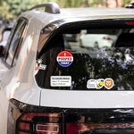 Durable vinyl decals for car bumpers and hard hats