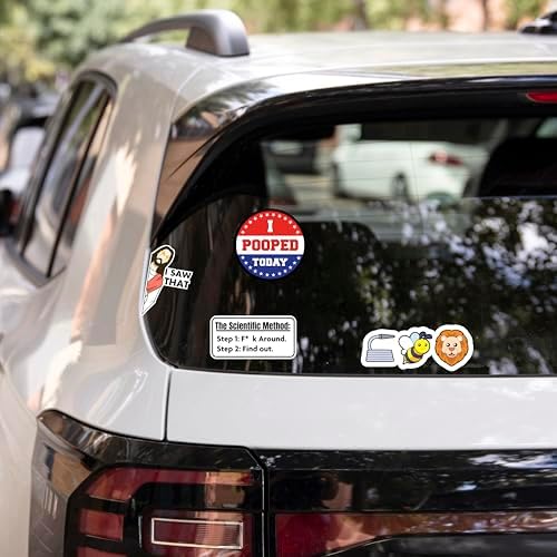 Durable vinyl decals for car bumpers and hard hats