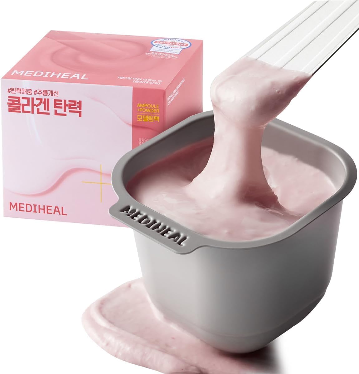 Mediheal Derma Modeling Pack Collagen packaging front view highlighting anti-aging home spa kit.