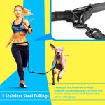 Uppetly elastic bungee pet lead demonstrating the shock absorbing expansion feature