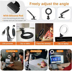 Selfila laptop ring light showing the inline controller buttons for adjustable brightness settings.
