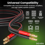 GearIT speaker wire showing color coded polarity markings