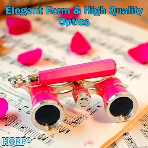 HQRP elegant theater binoculars package including the matching protective storage pouch